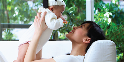 Vietnamese mom and baby